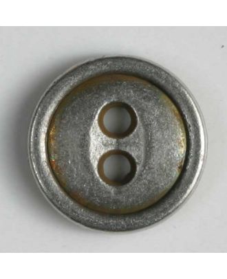 Full metal button - Size: 11mm - Color: antique tin - Art.No. 211576