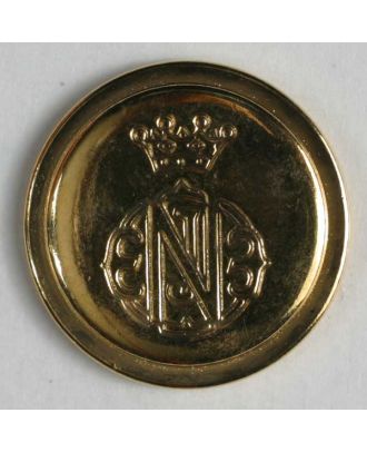 Coat of arms button, full metal - Size: 20mm - Color: gold - Art.No. 320536