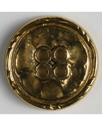 Full metal button - Size: 25mm - Color: antique gold - Art.No. 360362