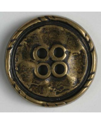 Full metal button - Size: 20mm - Color: antique brass - Art.No. 300883