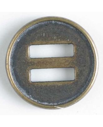 full metal button - Size: 18mm - Color: antique brass - Art.No. 290728