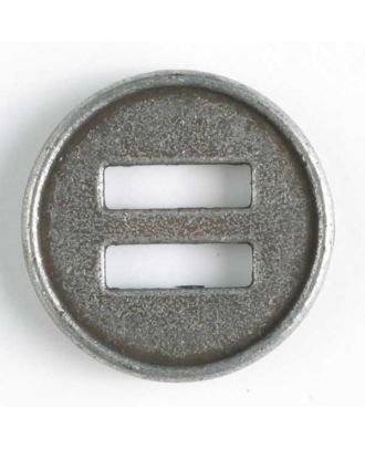 full metal button - Size: 18mm - Color: antique tin - Art.No. 290729