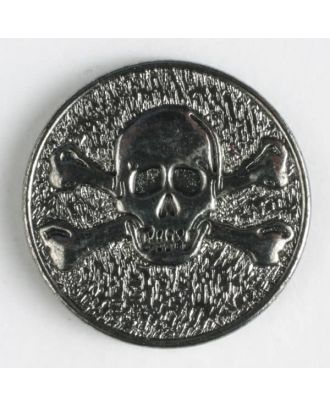 full metal button - Size: 20mm - Color: antique silver - Art.No. 320629