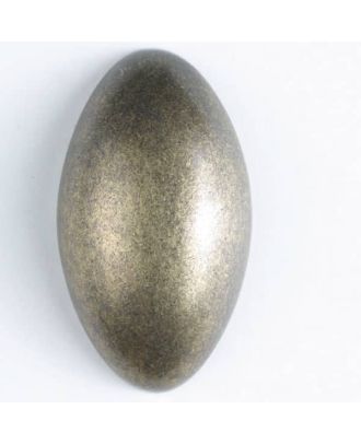 Vollmetallknopf, elegante ovale Form mit Öse - Größe: 25mm - Farbe: altmessing - Art.Nr. 370383