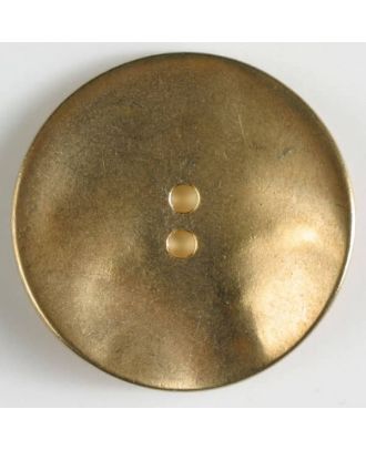 full metal button with 2 holes - Size: 40mm - Color: dull gold - Art.No. 420064