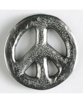 full metal button with shank - Size: 15mm - Color: antique silver - Art.No. 261108