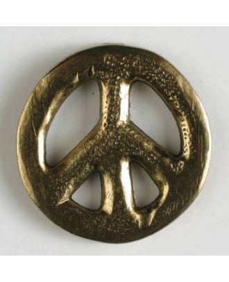 full metal button with shank - Size: 23mm - Color: antique gold - Art.No. 340909