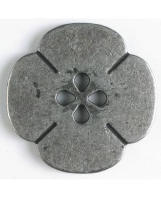 full metal button flower - Size: 25mm - Color: antique tin - Art.No. 370549