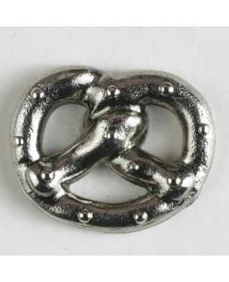 Metallknopf Breze mit Öse - Größe: 20mm - Farbe: altsilber - Art.Nr. 310788