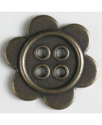 full metal buttons with holes - Size: 28mm - Color: antique brass - Art.No. 370640