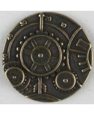 steampunk button with shank - Size: 30mm - Color: antique brass - Art.No. 370770