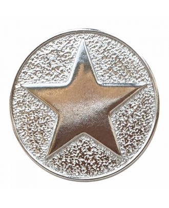 full metal button star with shank  - Size: 20mm - Color: silver - Art.No. 331203