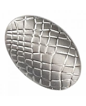 full metal button oval-shaped with reptile design and shank - Size: 20mm - Color: dull silver - Art.-Nr.: 341384