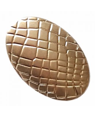 full metal button oval-shaped with reptile design and shank - Size: 20mm - Color: dull gold - Art.-Nr.: 370914