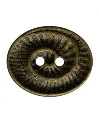 full metal button oval-shaped with 2 holes - Size: 23mm - Color: altmessing - Art.No.: 341401