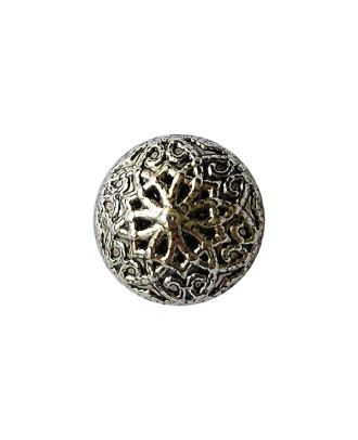 Vollmetallknopf mit Öse  - Größe: 14mm - Farbe: altsilber - Art.Nr. 241280