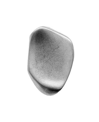 Vollmetallknopf, trapezförmig, Öse - Größe:  30mm - Farbe: silber - ArtNr.: 400329