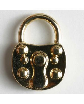 Lock button, full metal - Size: 23mm - Color: gold - Art.No. 370041