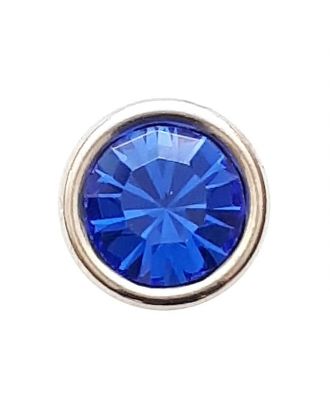 Rhinestonebutton with shank - Size: 8mm - Color: royal blue - Art.No. 341277