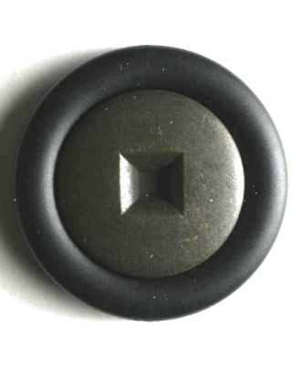 Kunststoffknopf mit quadratischer Vertiefung -  Größe: 20mm - Farbe: schwarz - Art.Nr. 300290