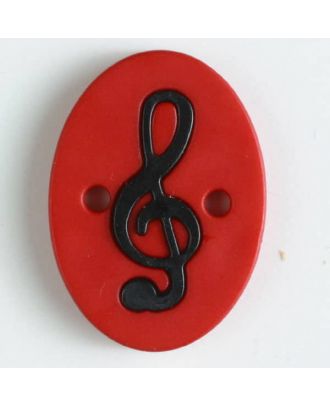 Zweiteiliger Polamidknopf mit Löchern - Größe: 25mm - Farbe: rot - Art.Nr. 330826