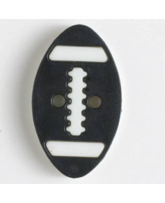 Zweiteiliger Polamidknopf mit Löchern - Größe: 25mm - Farbe: schwarz - Art.Nr. 330828