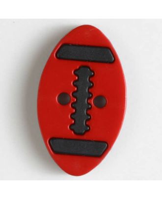 Zweiteiliger Polamidknopf mit Löchern - Größe: 25mm - Farbe: rot - Art.Nr. 330831