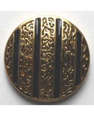 Jewellery button, full metal - Size: 20mm - Color: black - Art.No. 340446