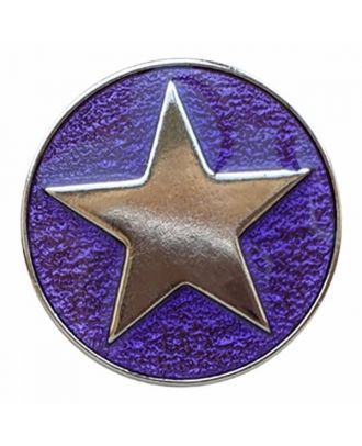 full metal button star with shank  - Size: 25mm - Color: purple - Art.No. 380399