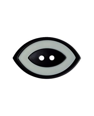 Polyamidknopf, oval, zweiteilig, mit 2 Löchern - Größe:  38mm - Farbe: hellblau - ArtNr.: 423101
