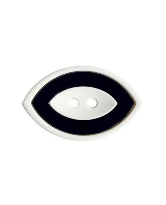 Polyamidknopf, oval, zweiteilig, mit 2 Löchern - Größe:  28mm - Farbe: dunkelblau - ArtNr.: 380474