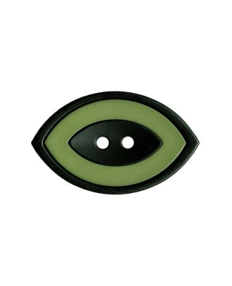Polyamidknopf, oval, zweiteilig, mit 2 Löchern - Größe:  28mm - Farbe: grün - ArtNr.: 383102