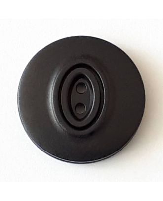 Polyamidknopf, Knopflöcher eingebettet in Oval  mit 2 Löchern - Größe: 20mm - Farbe: schwarz - Art.Nr. 331109