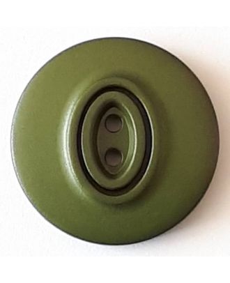 Polyamidknopf, Knopflöcher eingebettet in Oval  mit 2 Löchern - Größe: 30mm - Farbe: grün - Art.Nr. 388745