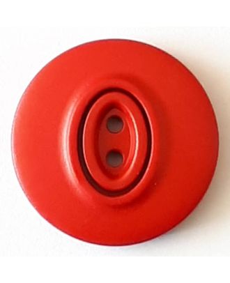 Polyamidknopf, Knopflöcher eingebettet in Oval  mit 2 Löchern - Größe: 30mm - Farbe: rot - Art.Nr. 388747