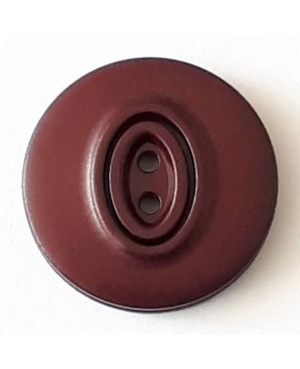 Polyamidknopf, Knopflöcher eingebettet in Oval  mit 2 Löchern - Größe: 30mm - Farbe: rot  - Art.Nr. 388748