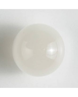 ball polyester button with a flat shank - Size: 14mm - Color: white - Art.No. 221211