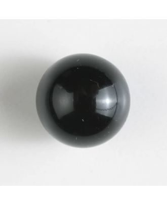 ball polyester button with a flat shank - Size: 14mm - Color: black - Art.No. 221212