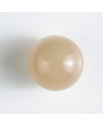 Polyester-Kugelknopf mit Öse - Größe: 14mm - Farbe: beige - Art.Nr. 221824