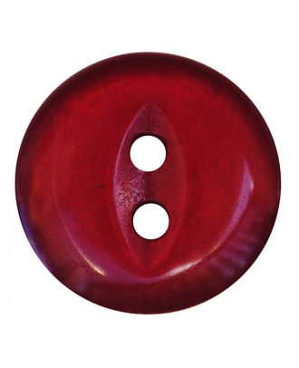 polyester button round shape with shiny surface and 2 holes - Size: 13mm - Color: weinrot - Art.No.: 247811