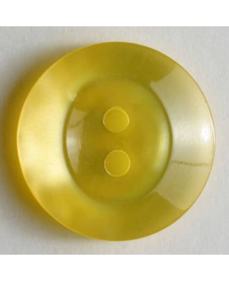 Kunststoffknopf schlicht mit 2 Löchern -  Größe: 13mm - Farbe: gelb - Art.Nr. 180247