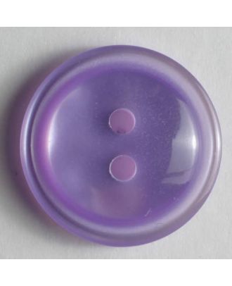 Kunststoffknopf schlicht mit 2 Löchern - Größe: 18mm - Farbe: lila - Art.Nr. 221220