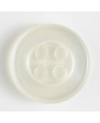 Kunststoffknopf mit 4 großen Löchern - Größe: 11mm - Farbe: weiß - Art.Nr. 170070