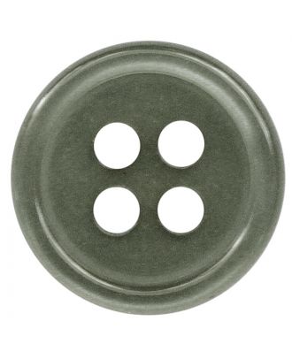 polyester button round shape with shiny surface and 4 holes  - Size: 9mm - Color: grau - Art.No.: 197800