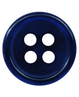 polyester button round shape with shiny surface and 4 holes  - Size: 9mm - Color: dunkelblau - Art.No.: 197807