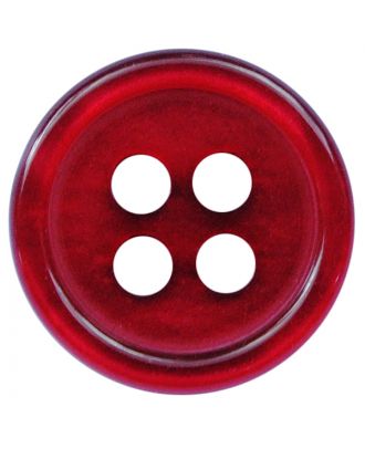 polyester button round shape with shiny surface and 4 holes  - Size: 11mm - Color: weinrot - Art.No.: 217812