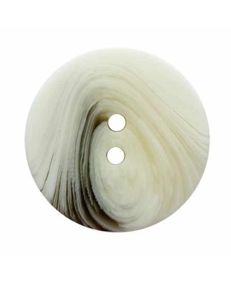Polyesterknopf rund, mamoriert, mit 2 Löchern - Größe:  25mm - Farbe: weiß - ArtNr.: 371015