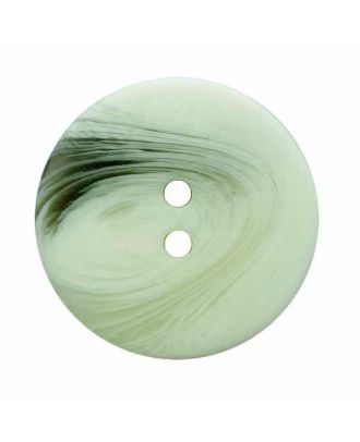 Polyesterknopf rund, mamoriert, mit 2 Löchern - Größe:  18mm - Farbe: hellgrün - ArtNr.: 312102