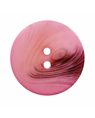 Polyesterknopf rund, mamoriert, mit 2 Löchern - Größe:  25mm - Farbe: pink - ArtNr.: 372103