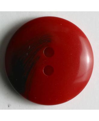 Kunststoffknopf mit dezentem Muster -  Größe: 25mm - Farbe: rot - Art.Nr. 340149